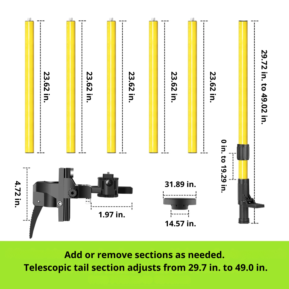 Grid & Gauge™ Poteau télescopique