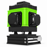 Niveau laser 3D 12 lignes vertes 360° autonivelant — vue de face sur fond blanc