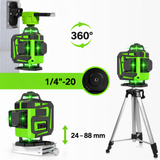 Base rotative à 360°, filetage 1/4 pouce, réglage de 24 à 88 mm