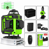 Niveau laser 4D avec son récepteur 50 m et le contenu du carton